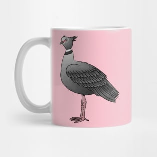 Southern screamer bird cartoon illustration Mug